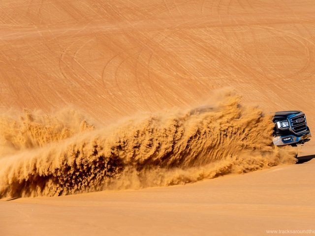 On off-road dune safari in the Wahiba Sands desert